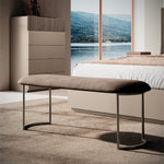Portento Fabric Bench - Bench Taupe Fabric Sterling Home 2