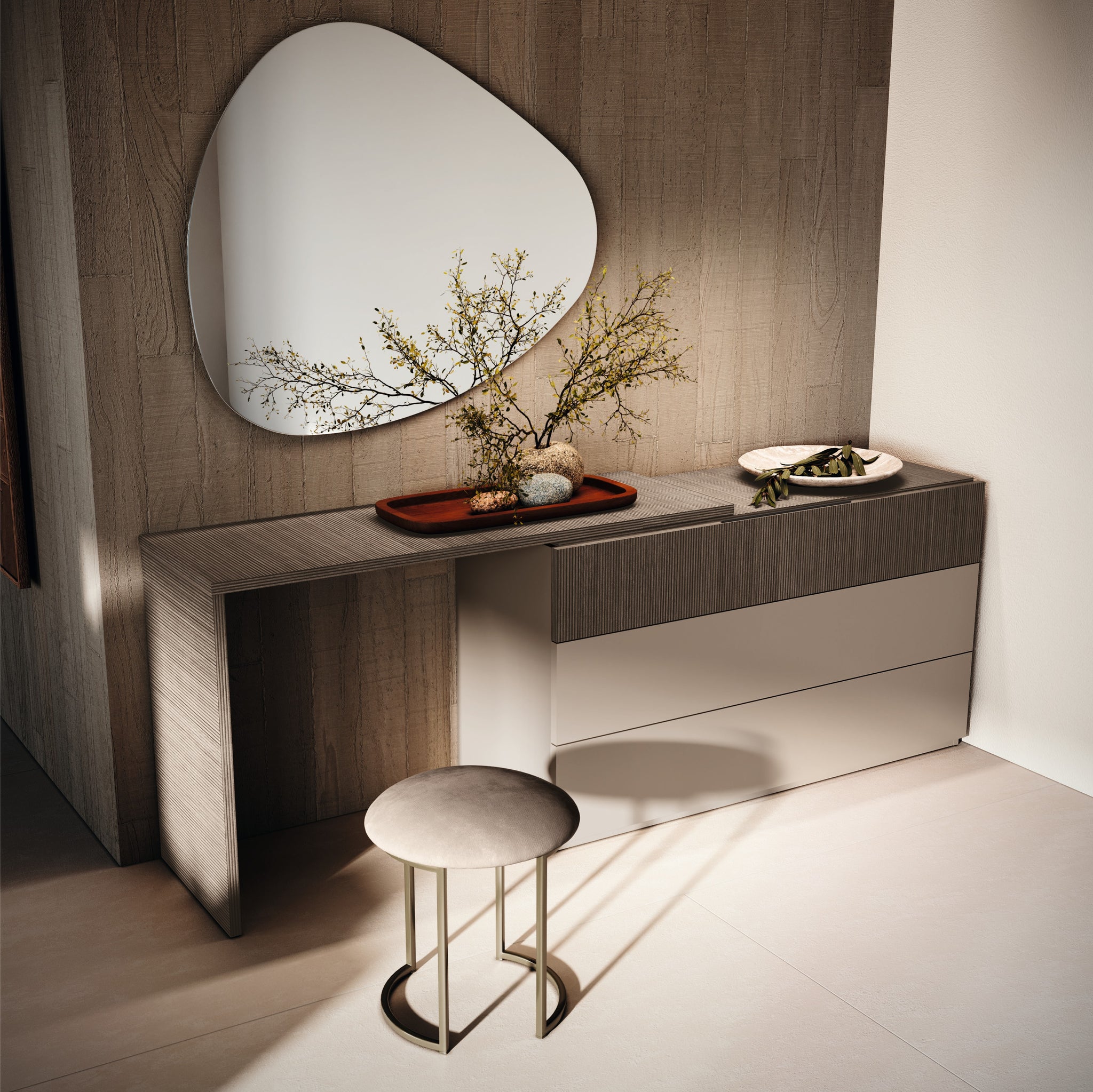 Portento Vanity Unit Extension - Vanity Extension Taupe Cannete matt Sterling Home 2