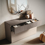 Portento 3 Drawer Dresser - Single Dresser with 3 Drawers Taupe Cannete Wood matt Sterling Home 2