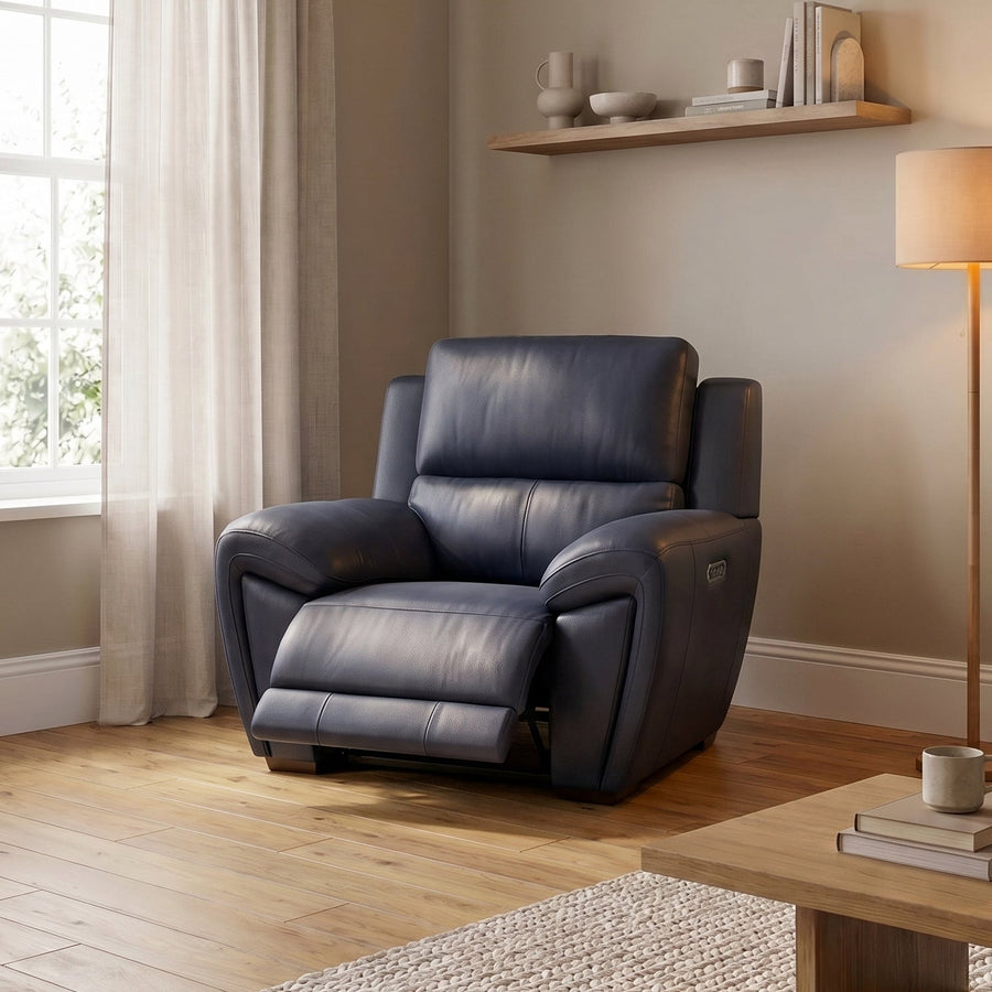 Echo Recliner Armchair - Power Recliner Chair Lumber Support Cat 20S - Power With Power Headrest Footrest Lumbar & USB Sterling Home 2