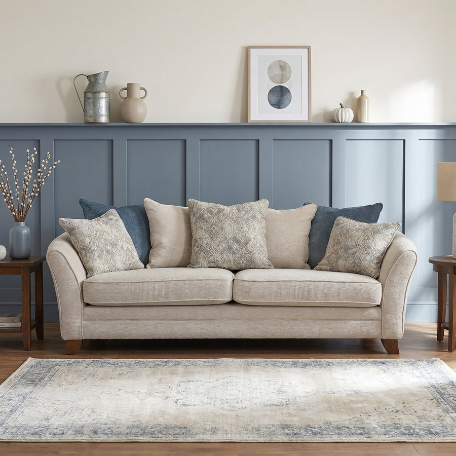 Eden 3 Seater Sofa Pillow Back - 3 Seater Sofa Pillow Back Fabric