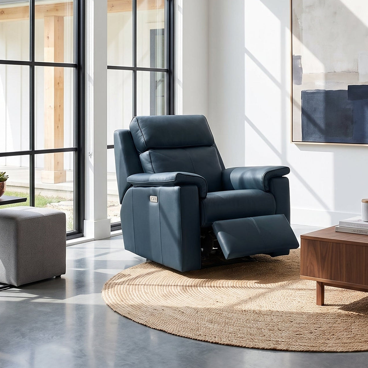 G Plan Ellis Recliner Armchair - Elec Rec Chair with Headrest and Lumbar with USB Grade L - Power Recliner with Lumbar Support & USB Armchairs Sterling Home 2