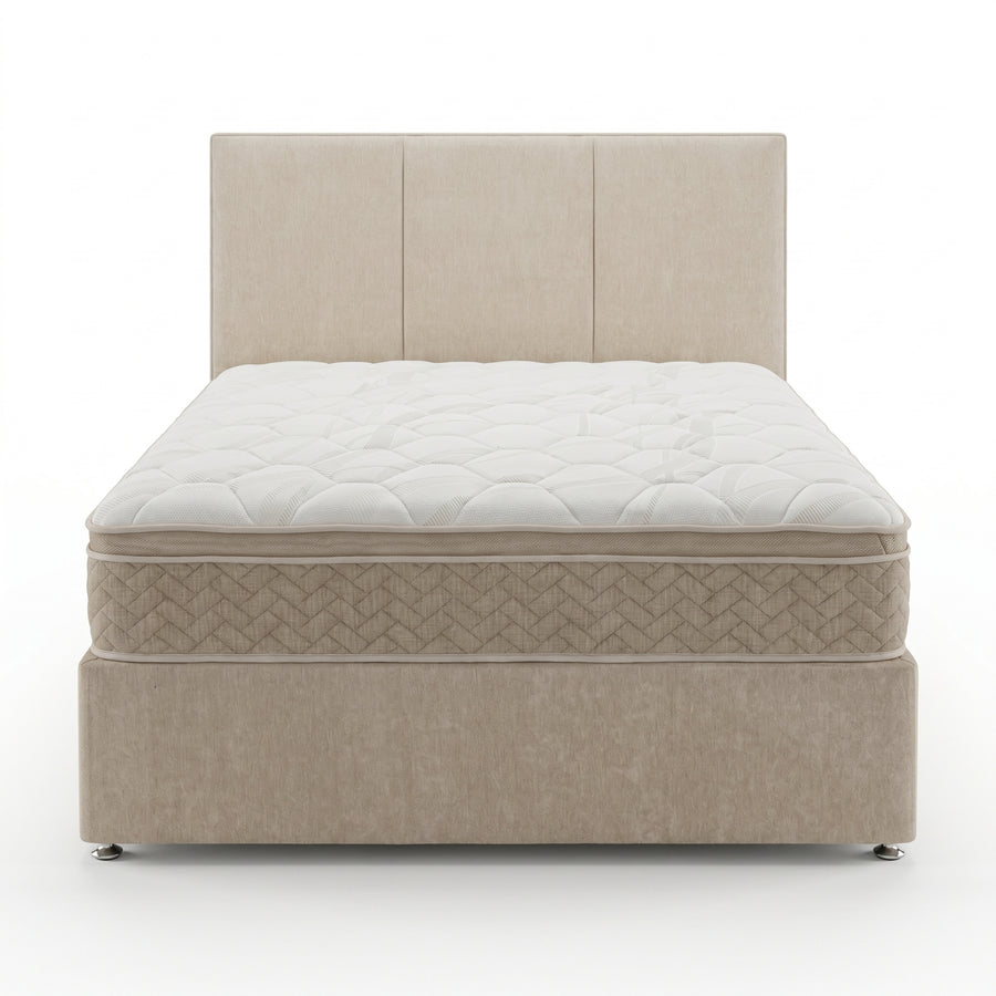 Highgrove Elysia Divan Bed Set - Non Drawer Divan Set 90 x 190cm Sterling Home 1