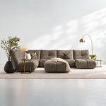 Comet Corner Sofa - Combination 1 - Corner Sofa Group With Footstool Fabric — FAB-CCA-174 TERRACOTTA, gallery image 1