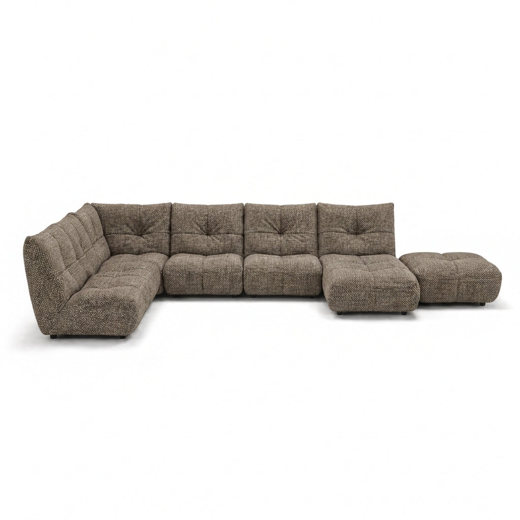 Comet Corner Sofa - Combination 1 - Corner Sofa Group With Footstool Fabric Corner Sofas Sterling Home 9 FAB-CCA-174 TERRACOTTA