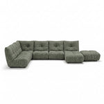 Comet Corner Sofa - Combination 1 - Corner Sofa Group With Footstool Fabric Corner Sofas Sterling Home 10 FAB-CCA-350 OLIVE GREEN