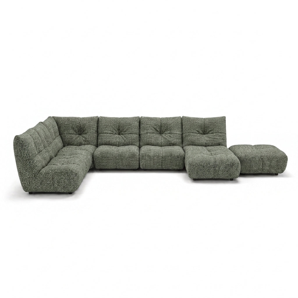 Comet Corner Sofa - Combination 1 - Corner Sofa Group With Footstool Fabric Corner Sofas Sterling Home 10 FAB-CCA-350 OLIVE GREEN