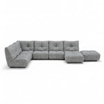 Comet Corner Sofa - Combination 1 - Corner Sofa Group With Footstool Fabric Corner Sofas Sterling Home 8 FAB-CCA-450 SILVER GREY