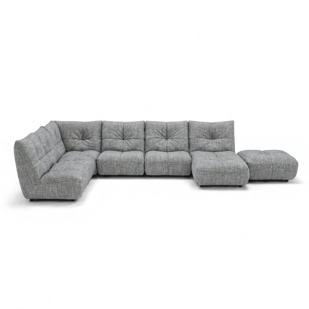 Comet Corner Sofa - Combination 1 - Corner Sofa Group With Footstool Fabric Corner Sofas Sterling Home 8 FAB-CCA-450 SILVER GREY
