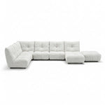 Comet Corner Sofa - Combination 1 - Corner Sofa Group With Footstool Fabric Corner Sofas Sterling Home 11 FAB-CLD-101 SNOW