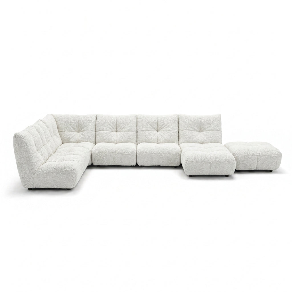 Comet Corner Sofa - Combination 1 - Corner Sofa Group With Footstool Fabric Corner Sofas Sterling Home 12 FAB-CLD-113 NATURAL