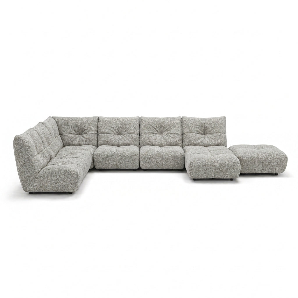 Comet Corner Sofa - Combination 1 - Corner Sofa Group With Footstool Fabric Corner Sofas Sterling Home 14 FAB-CLD-173 OAT