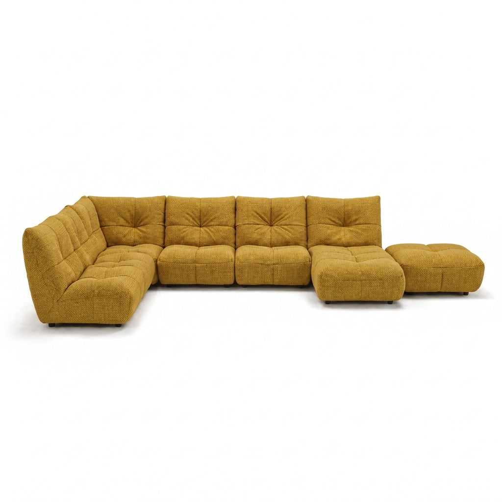 Comet Corner Sofa - Combination 1 - Corner Sofa Group With Footstool Fabric Corner Sofas Sterling Home 15 FAB-CLD-260 BUMBLEBEE YELLOW