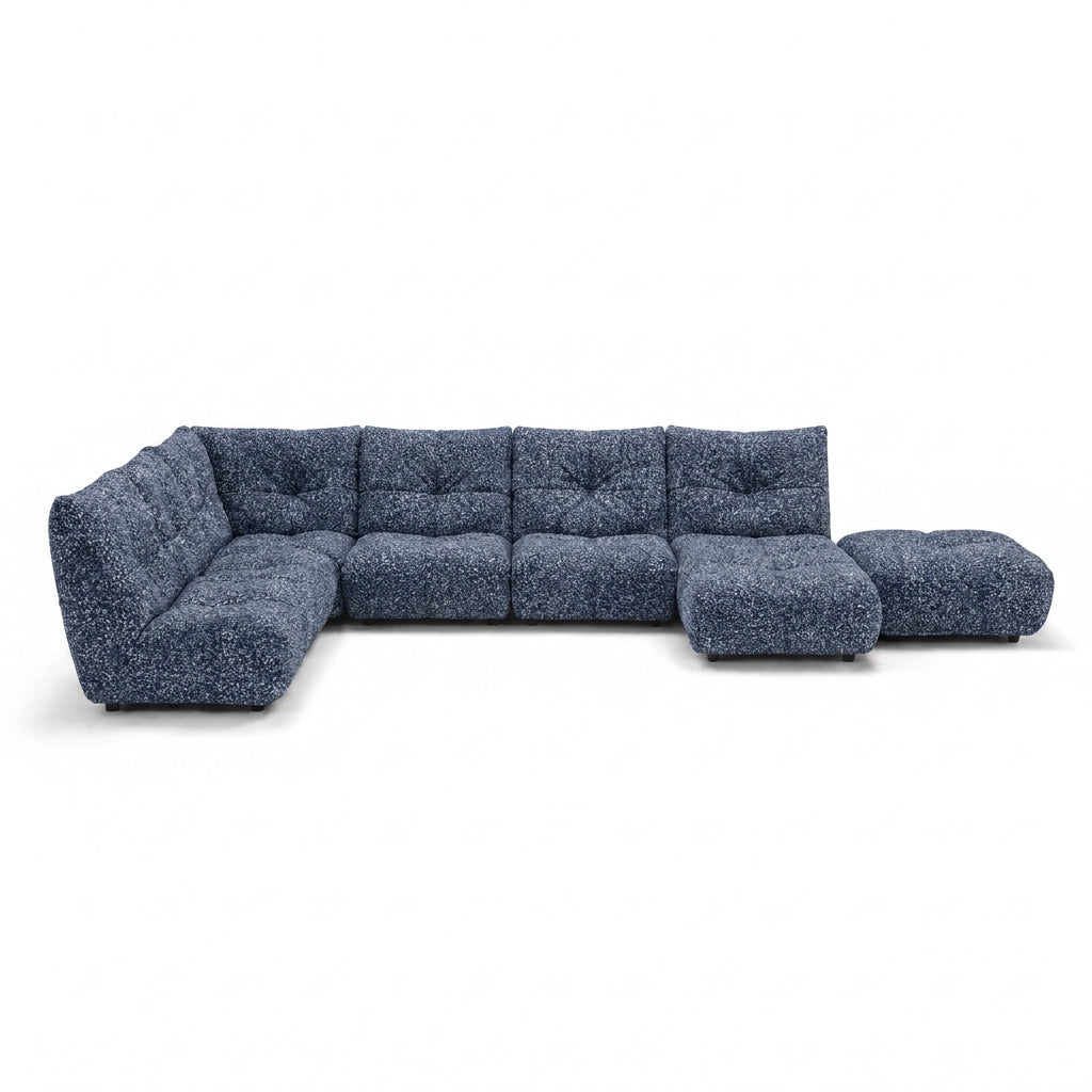 Comet Corner Sofa - Combination 1 - Corner Sofa Group With Footstool Fabric Corner Sofas Sterling Home 16 FAB-CLD-303 INDIGO