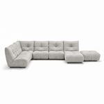 Comet Corner Sofa - Combination 1 - Corner Sofa Group With Footstool Fabric Corner Sofas Sterling Home 1 FAB-CRN-120 BEIGE
