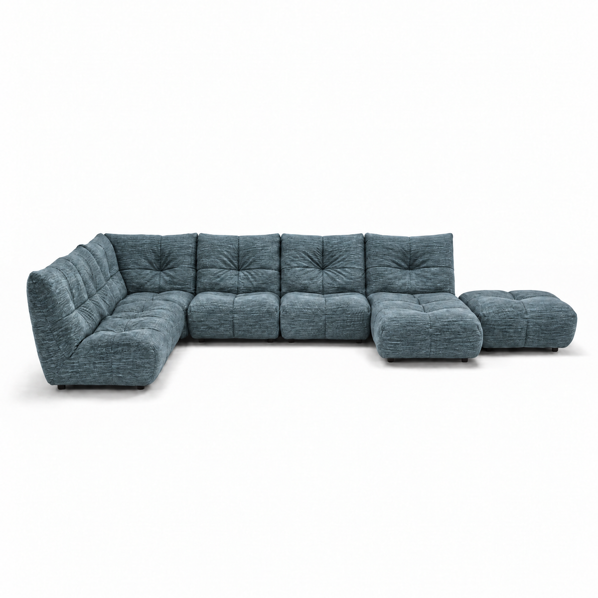 Comet Corner Sofa - Combination 1 - Corner Sofa Group With Footstool Fabric Corner Sofas Sterling Home 4 FAB-CRN-353 FOREST GREEN