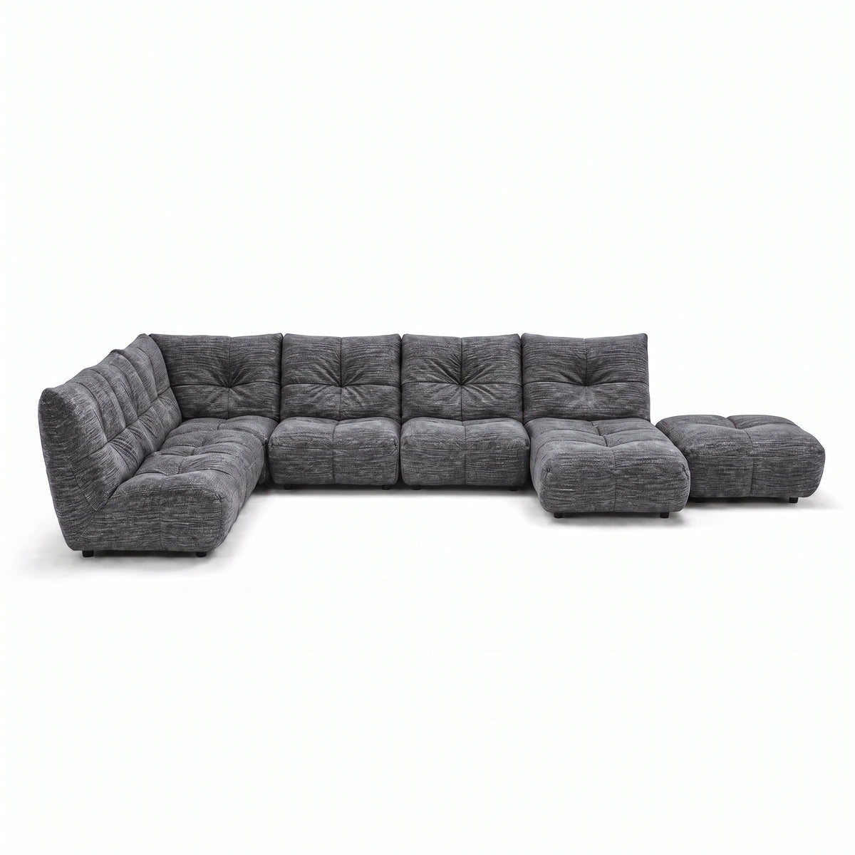 Comet Corner Sofa - Combination 1 - Corner Sofa Group With Footstool Fabric Corner Sofas Sterling Home 5 FAB-CRN-431 BROWN