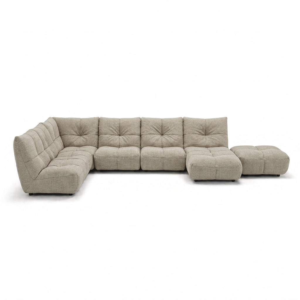 Comet Corner Sofa - Combination 1 - Corner Sofa Group With Footstool Fabric Corner Sofas Sterling Home 20 FAB-NDO-09 BEIGE