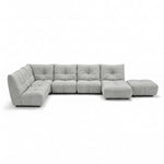 Comet Corner Sofa - Combination 1 - Corner Sofa Group With Footstool Fabric Corner Sofas Sterling Home 19 FAB-NDO-19 SILVER GREY