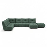 Comet Corner Sofa - Combination 1 - Corner Sofa Group With Footstool Fabric Corner Sofas Sterling Home 24 FAB-NDO-21 GREEN