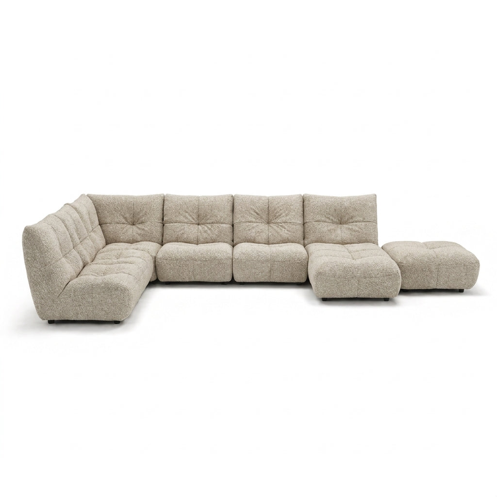 Comet Corner Sofa - Combination 1 - Corner Sofa Group With Footstool Fabric