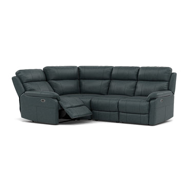 Fara Small Corner Recliner Sofa - Combination 5 2 Corner 1 with 2 Power Recliners Fabric - Left Hand Facing - Power Recliner with USB Corner Sofas Sterling Home 6 BFA-BLJ-2047 LAKE GREEN