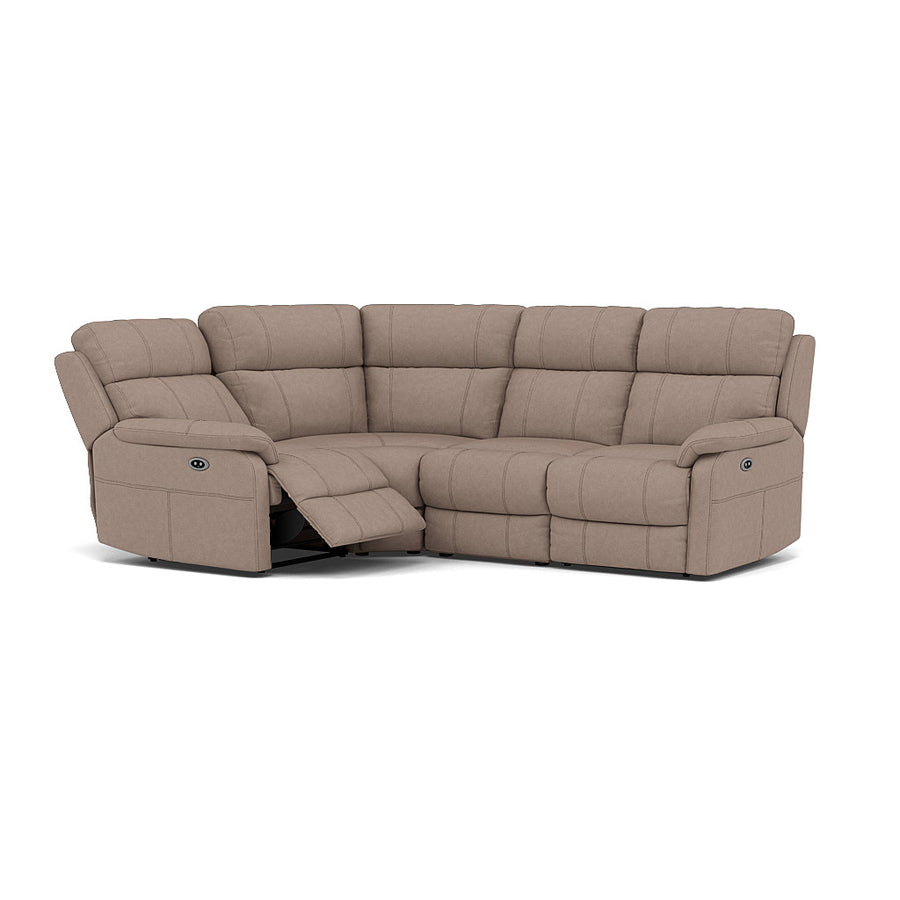 Fara Small Corner Recliner Sofa - Combination 5 2 Corner 1 with 2 Power Recliners Fabric - Left Hand Facing - Power Recliner with USB Corner Sofas Sterling Home 2 BFA-BLJ-946 SILVER GREY