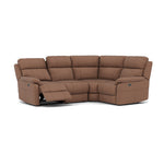 Fara Small Corner Recliner Sofa - Combination 4 1 Corner 2 with 2 Power Recliners Fabric - Right Hand Facing - Power Recliner with USB Corner Sofas Sterling Home 7 BFA-BLJ-04 TOBACCO