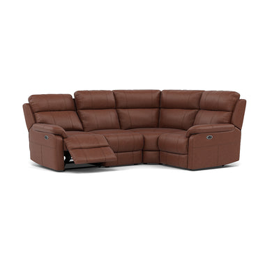 Fara Small Corner Recliner Sofa - Combination 4 1 Corner 2 with 2 Power Recliners Fabric - Right Hand Facing - Power Recliner with USB Corner Sofas Sterling Home 7 BFA-BLJ-05 HAZELNUT