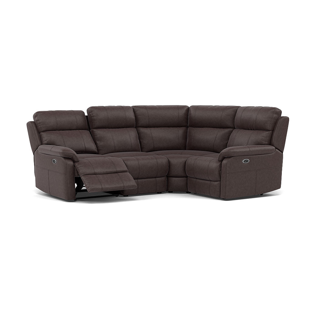 Fara Small Corner Recliner Sofa - Combination 4 1 Corner 2 with 2 Power Recliners Fabric - Right Hand Facing - Power Recliner with USB Corner Sofas Sterling Home 6 BFA-BLJ-088 CHARCOAL GREY
