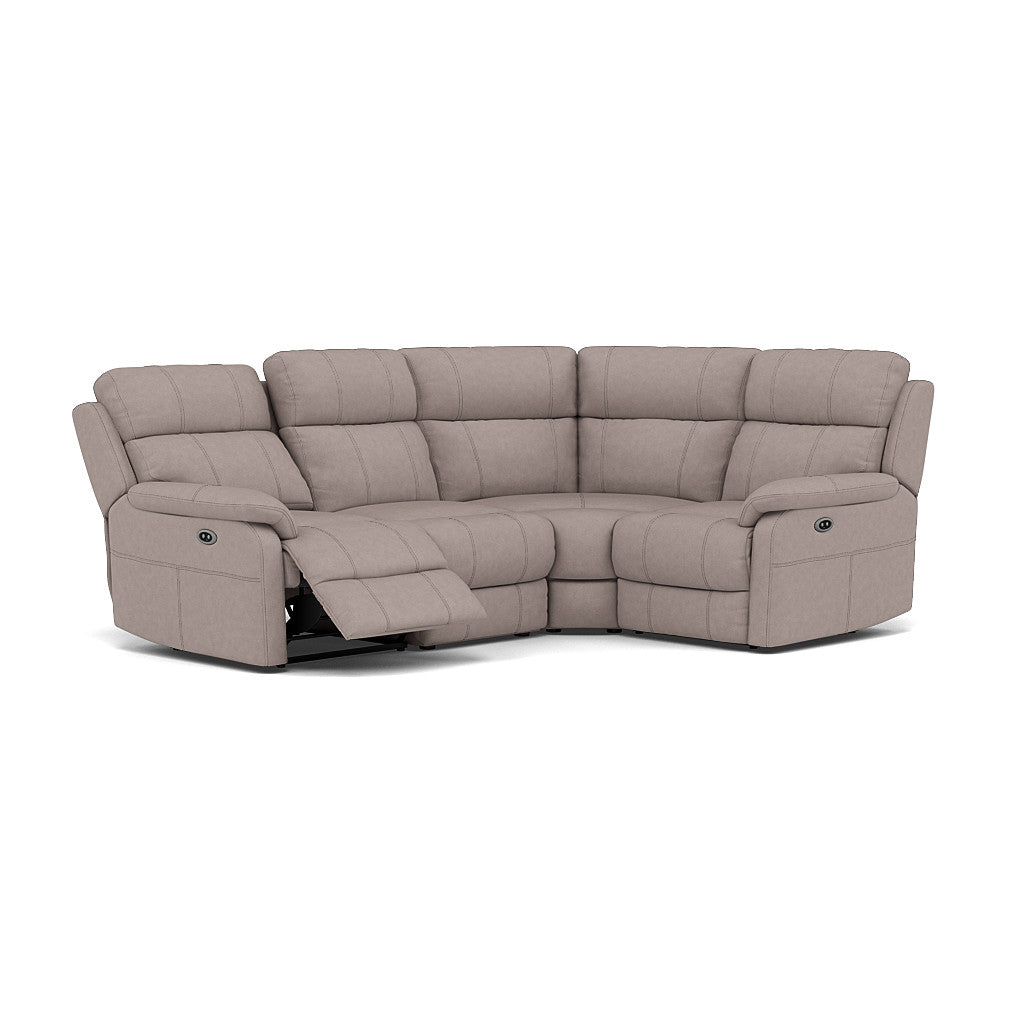 Fara Small Corner Recliner Sofa - Combination 4 1 Corner 2 with 2 Power Recliners Fabric - Right Hand Facing - Power Recliner with USB Corner Sofas Sterling Home 1 BFA-BLJ-22 DOVE GREY