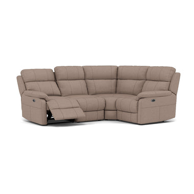 Fara Small Corner Recliner Sofa - Combination 4 1 Corner 2 with 2 Power Recliners Fabric - Right Hand Facing - Power Recliner with USB Corner Sofas Sterling Home 4 BFA-BLJ-946 SILVER GREY