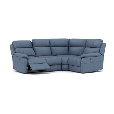 Fara Small Corner Recliner Sofa - Combination 4 1 Corner 2 with 2 Power Recliners Fabric - Right Hand Facing - Power Recliner with USB Corner Sofas Sterling Home 10 BFA-MAD-08 PACIFIC BLUE