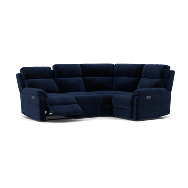 Fara Small Corner Recliner Sofa - Combination 4 1 Corner 2 with 2 Power Recliners Fabric - Right Hand Facing - Power Recliner with USB Corner Sofas Sterling Home 13 FAB-MEG-28 NAVY
