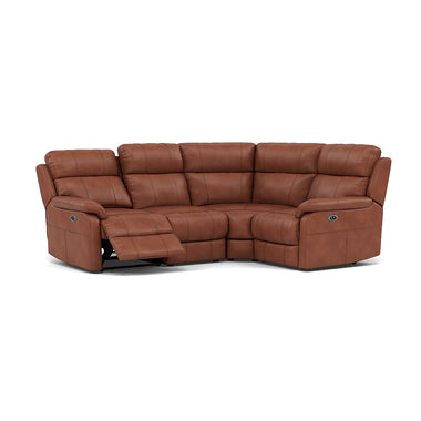 Fara Small Corner Recliner Sofa - Combination 5 2 Corner 1 with 2 Power Recliners Cat 20S - Right Hand Facing - Power Recliner with USB Corner Sofas Sterling Home 2 TOS-376E BRANDY