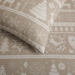 Festive Scandi Cream Duvet Cover Set - Festive Scandi Natural Duvet Set King Sterling Home 2