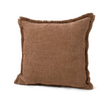Fringed Linen Look Cushion Nude - Fringed Linen Look Cushion Nude 43Cm Sterling Home 1