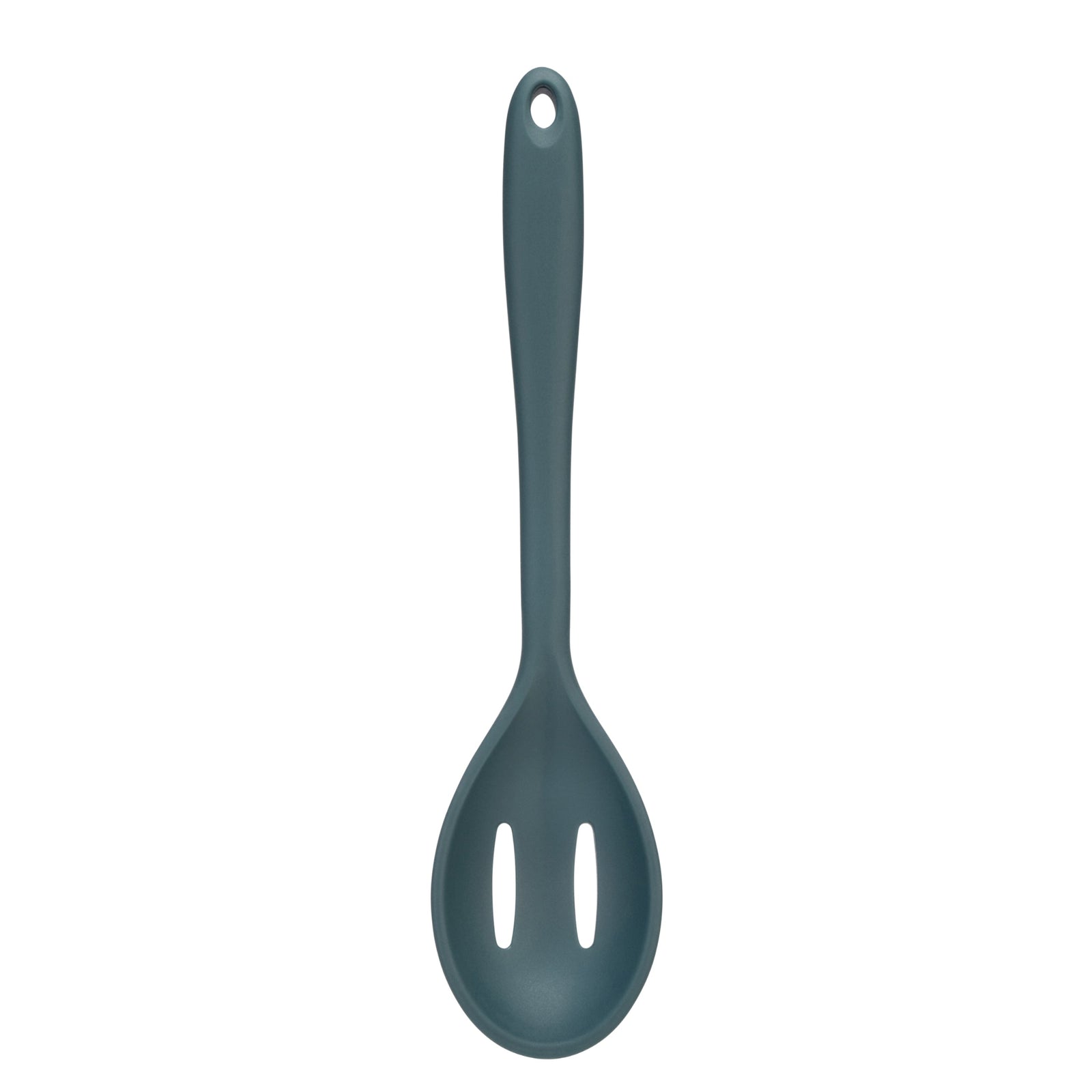 DISC Fusion Twist Silicone Slotted Spoon Blue Sterling Home 1