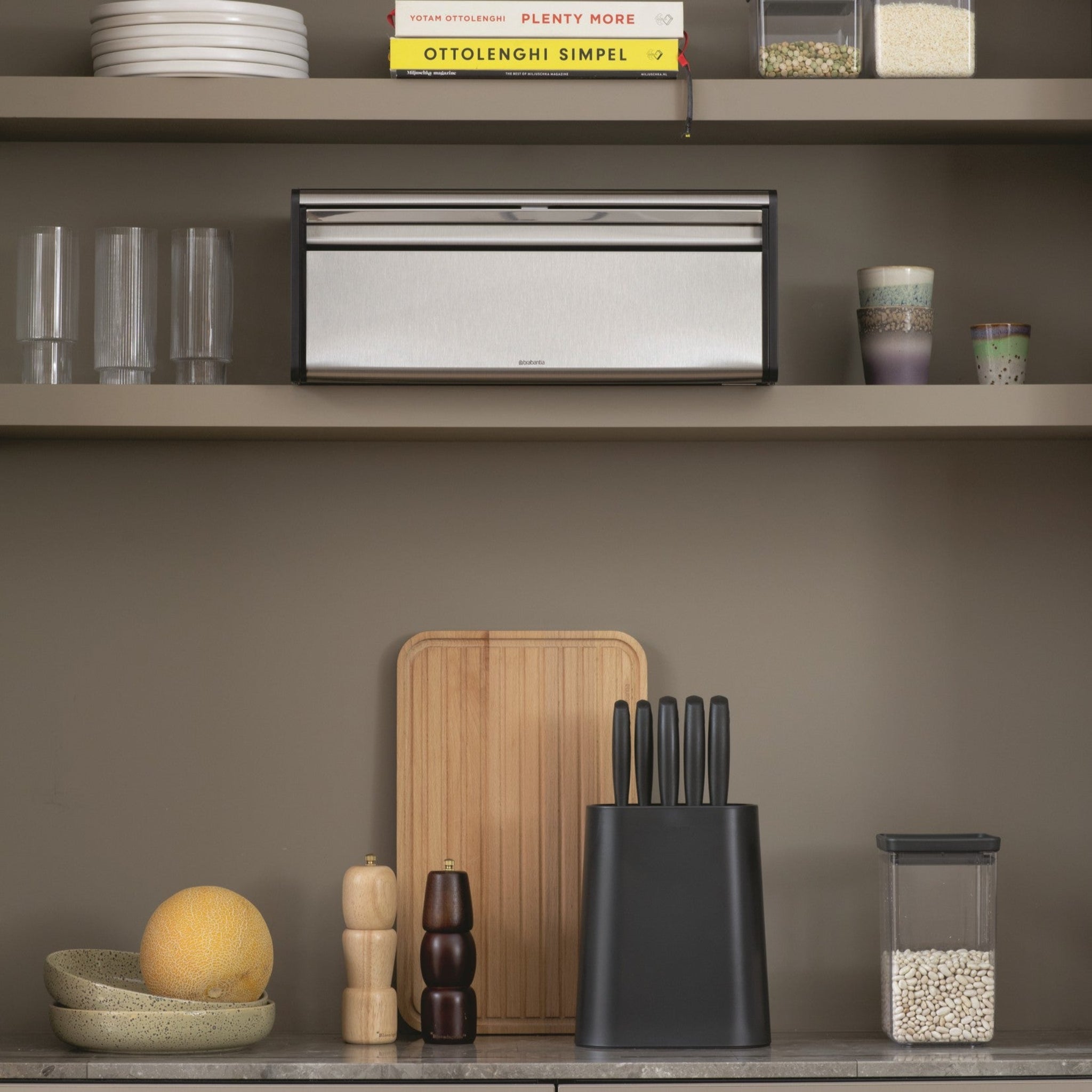 Brabantia Bread Bin Fall Front Matt Steel Sterling Home 2