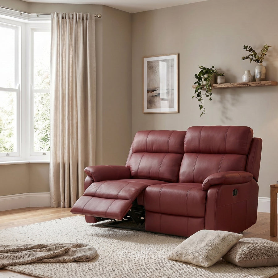 Fara 2 Seater Recliner Sofa - 2 Seater with 2 Power Recliners Fabric - Power Recliner with USB 2 Seater Sofas Sterling Home 2