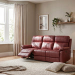 Fara 3 Seater Recliner Sofa - 3 Seater with 2 Power Recliners Fabric - Power Recliner with USB 3 Seater Sofas Sterling Home 2