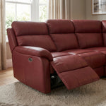 Fara Small Corner Recliner Sofa - Combination 5 2 Corner 1 with 2 Power Recliners Fabric - Left Hand Facing - Power Recliner with USB Corner Sofas Sterling Home 3