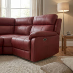 Fara Small Corner Recliner Sofa - Combination 5 2 Corner 1 with 2 Power Recliners Fabric - Left Hand Facing - Power Recliner with USB Corner Sofas Sterling Home 4