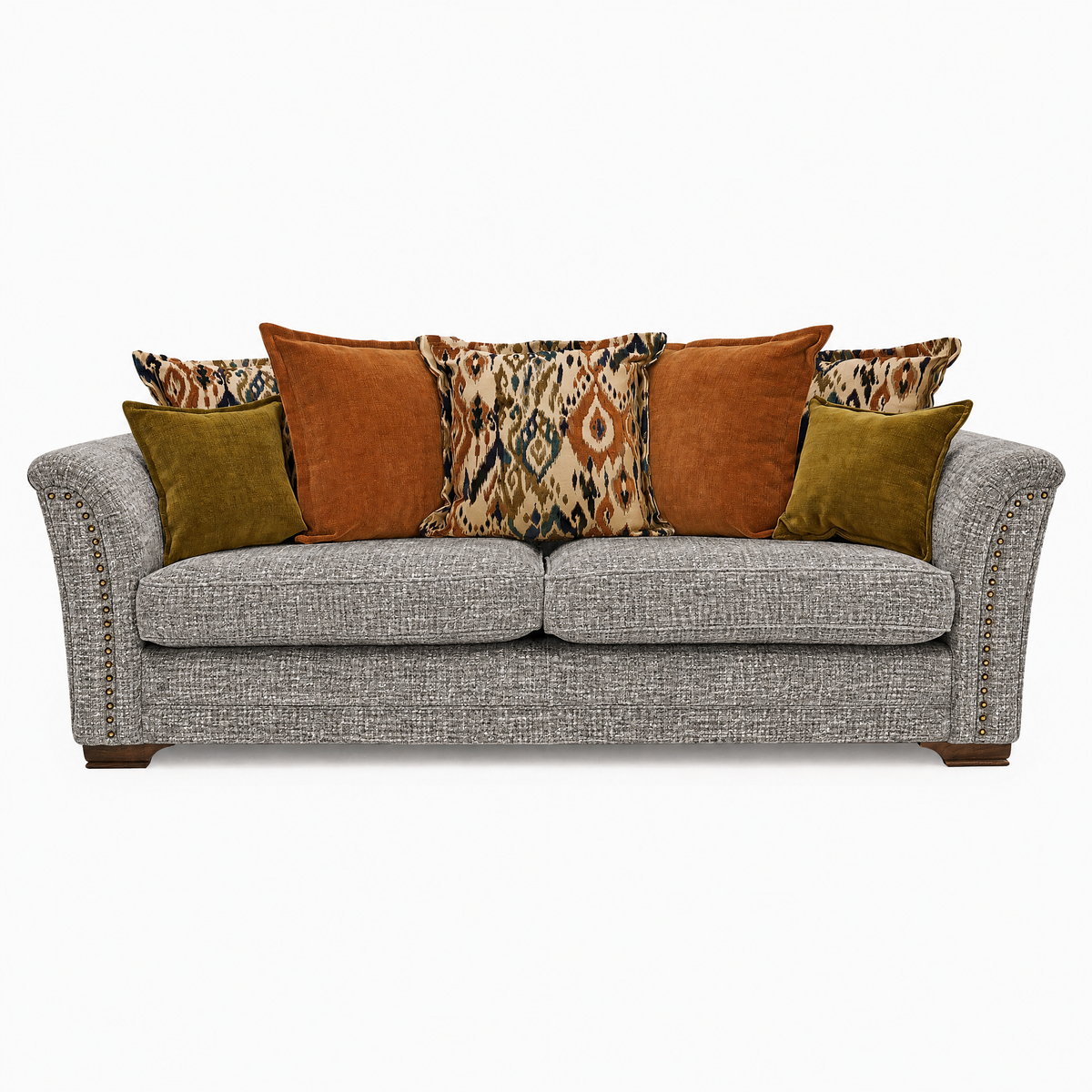 Burton 4 Seater Sofa - Grand Sofa Grade C 4 Seater Sofas Sterling Home 1 2867 : Flint Basketweave Chenille Plain