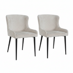 Flare Pair of Cream Dining Chairs - Dining Chair - Pair Cream Sterling Home 1