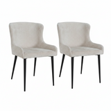 Flare Pair of Cream Dining Chairs