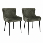 Flare Pair of Green Dining Chairs - Dining Chair - Pair Green Sterling Home 1