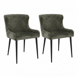 Flare Pair of Green Dining Chairs