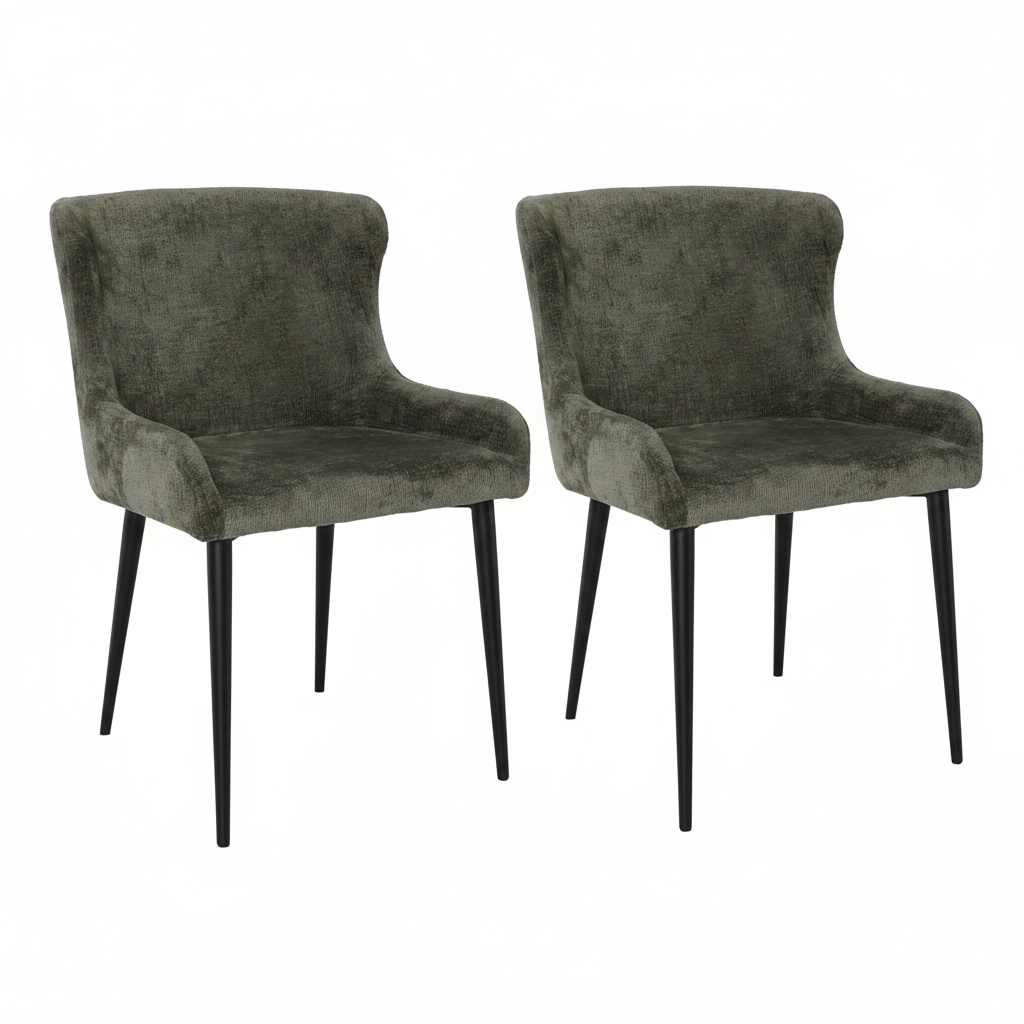 Flare Pair of Green Dining Chairs - Dining Chair - Pair Green Sterling Home 1
