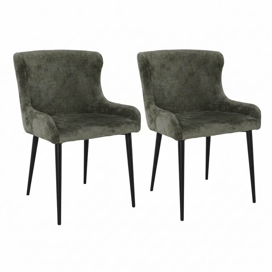 Flare Pair of Green Dining Chairs - Dining Chair - Pair Green Sterling Home 1